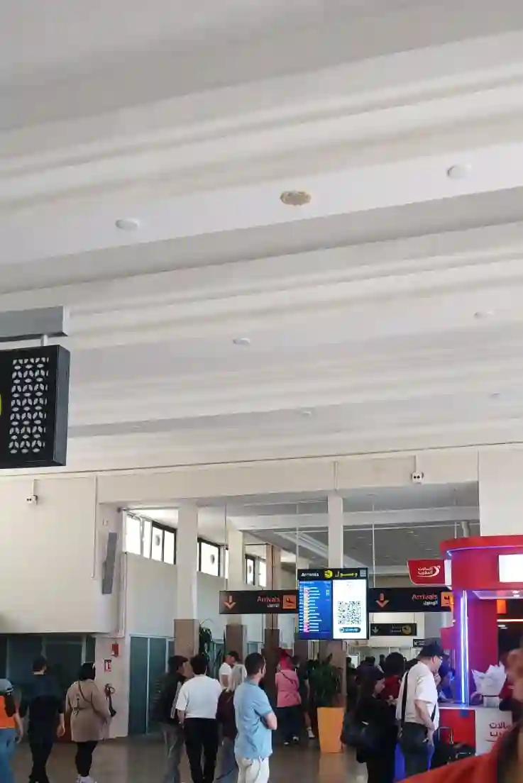Tangier Airport arrivals hall where your private driver will wait for you